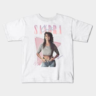 Sandra Cretu - 80s Retro Fan Art Design Kids T-Shirt